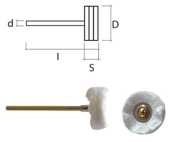 Spazzolini in tela cucita spessore 3 mm